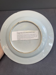A Chinese famille rose 'European subject' plate, Qianlong, ca. 1750