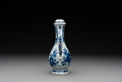 A Chinese blue and white 'nude figure' jug and cover, Kangxi, ca. 1680