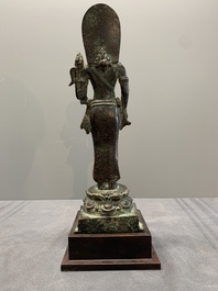A Javanese bronze Majapahit sculpture of the goddess Dewi Tara, Indonesia, probably 14th C.