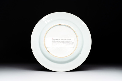 A Chinese famille rose 'European subject' plate, Qianlong, ca. 1750