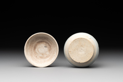A varied collection of nine Chinese blue and white wares, Ming and later
