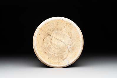A Chinese famille rose 'Eight Immortals' brush pot, 19th C.