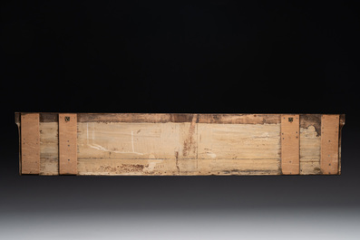 Two ornately carved pine and walnut panels, France, 18th C.