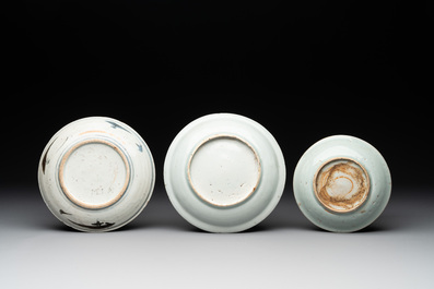 A varied collection of nine Chinese blue and white wares, Ming and later