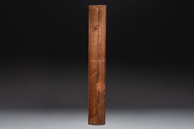 Two ornately carved pine and walnut panels, France, 18th C.
