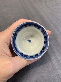 A varied collection of Chinese blue and white, and famille rose tea wares, Qianlong