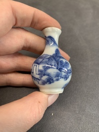 A varied collection of 13 Chinese famille rose, blue and white wares, Transitional period/19th C.