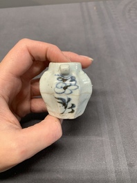 A collection of five Chinese blue and white jarlets, Yuan