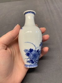 Seven Chinese blue, white and doucai vases, Wanli/Yongzheng/Qianlong mark, 19th C.