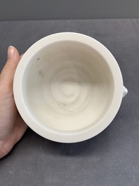 A Chinese Dehua blanc de Chine censer, Xuande mark, 18th C.