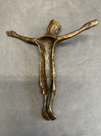 A gilt bronze Corpus Christi, Mosan, France, 14/15th C.