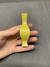 Five various Chinese monochrome miniature vases, 19th C.