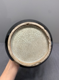 A collection of four Chinese monochrome-glazed ware, Kangxi and Qianlong mark, 19/20th C.