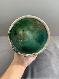 A Chinese Fahua 'meiping' vase with lotus scrolls, Ming