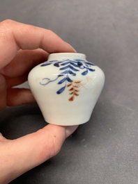 Seven Chinese blue, white and doucai vases, Wanli/Yongzheng/Qianlong mark, 19th C.