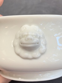 A Chinese Dehua blanc de Chine censer, Xuande mark, 18th C.