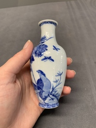 Seven Chinese blue, white and doucai vases, Wanli/Yongzheng/Qianlong mark, 19th C.