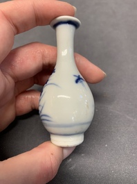 Seven Chinese blue, white and doucai vases, Wanli/Yongzheng/Qianlong mark, 19th C.