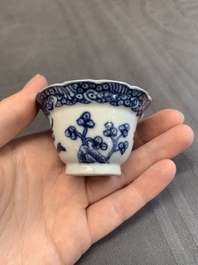 A varied collection of Chinese blue and white, and famille rose tea wares, Qianlong