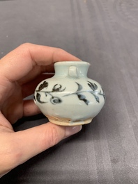 A collection of five Chinese blue and white jarlets, Yuan