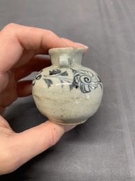 A collection of five Chinese blue and white jarlets, Yuan