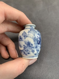 A varied collection of 13 Chinese famille rose, blue and white wares, Transitional period/19th C.