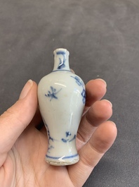 A varied collection of 13 Chinese famille rose, blue and white wares, Transitional period/19th C.