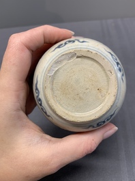 A collection of five Chinese blue and white jarlets, Yuan