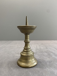 Four bronze candle holders, Flanders and/or France, 16th C. and later