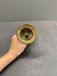Four bronze candle holders, Flanders and/or France, 16th C. and later