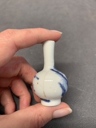 Seven Chinese blue, white and doucai vases, Wanli/Yongzheng/Qianlong mark, 19th C.