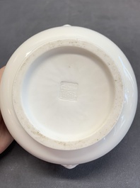A Chinese Dehua blanc de Chine censer, Xuande mark, 18th C.
