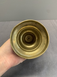 Four bronze candle holders, Flanders and/or France, 16th C. and later