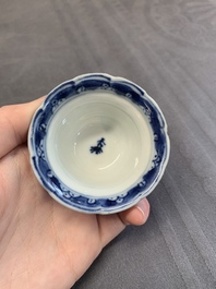A varied collection of Chinese blue and white, and famille rose tea wares, Qianlong