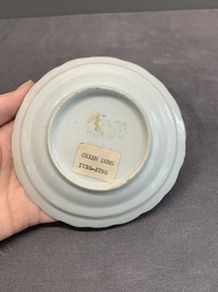 A varied collection of Chinese blue and white, and famille rose tea wares, Qianlong
