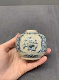 A collection of five Chinese blue and white jarlets, Yuan