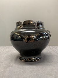 A collection of four Chinese monochrome-glazed ware, Kangxi and Qianlong mark, 19/20th C.