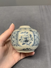 A collection of five Chinese blue and white jarlets, Yuan