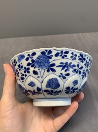 A varied collection of 13 Chinese famille rose, blue and white wares, Transitional period/19th C.