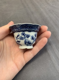 A varied collection of Chinese blue and white, and famille rose tea wares, Qianlong