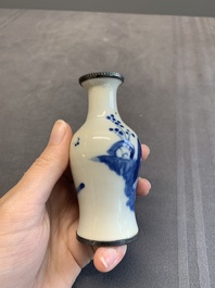 A varied collection of 13 Chinese famille rose, blue and white wares, Transitional period/19th C.