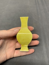Five various Chinese monochrome miniature vases, 19th C.