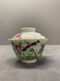 A varied collection of nine Chinese famille rose wares, 19/20th C.