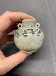 A collection of five Chinese blue and white jarlets, Yuan