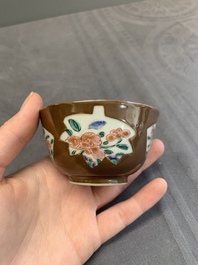 A varied collection of Chinese blue and white, and famille rose tea wares, Qianlong
