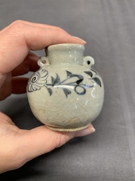 A collection of five Chinese blue and white jarlets, Yuan