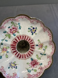 A Chinese Canton enamel spittoon, Yongzheng/Qianlong