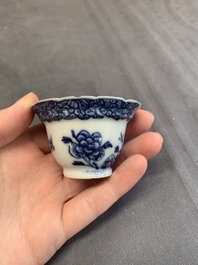 A varied collection of Chinese blue and white, and famille rose tea wares, Qianlong