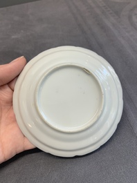 A varied collection of Chinese blue and white, and famille rose tea wares, Qianlong