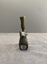 Four bronze candle holders, Flanders and/or France, 16th C. and later